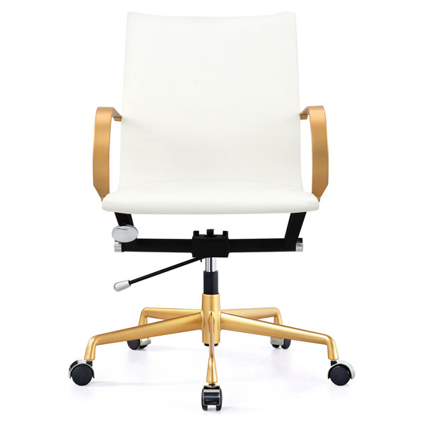 Meelano Leather Desk Chair & Reviews Wayfair